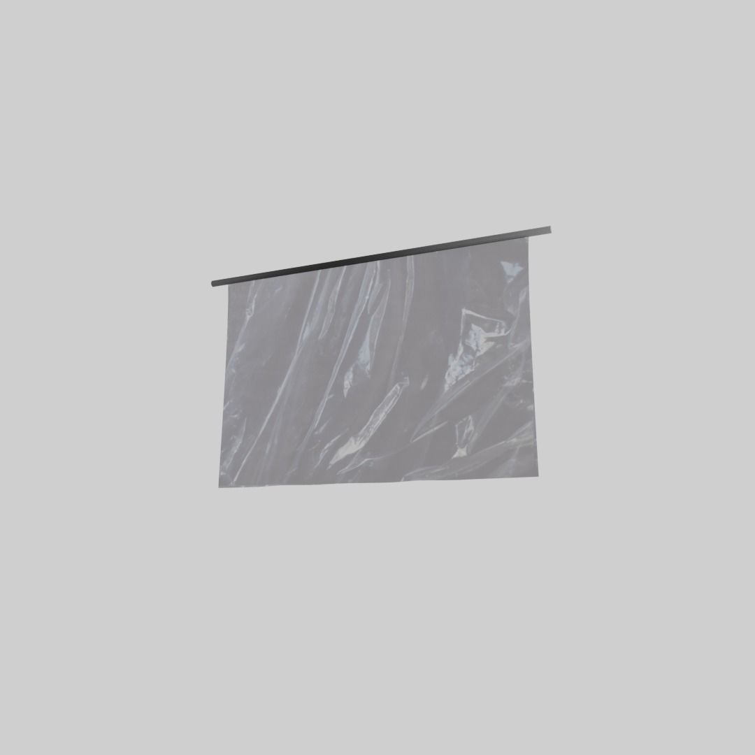 Plastic curtain Low-poly 3D model_10