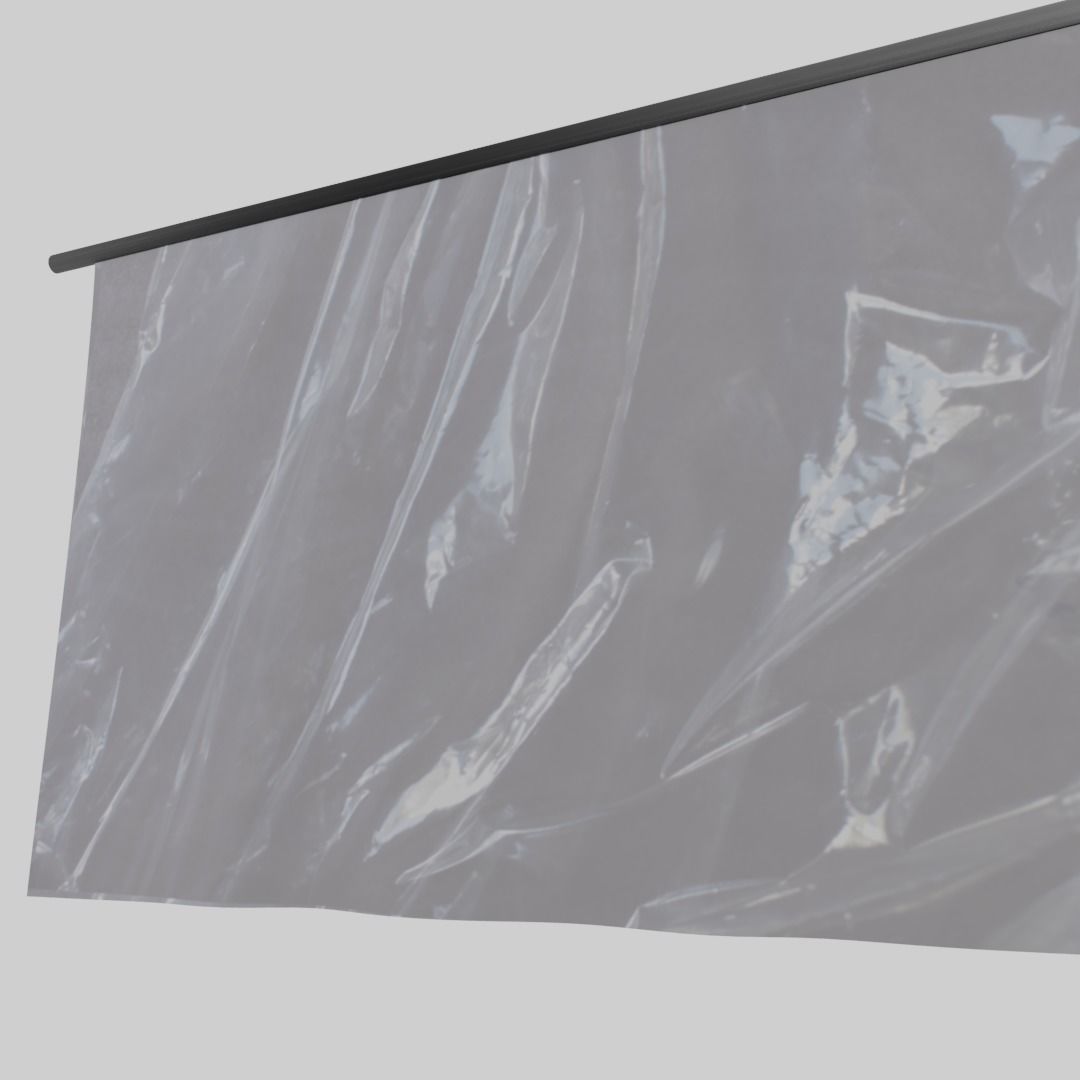 Plastic curtain Low-poly 3D model_2
