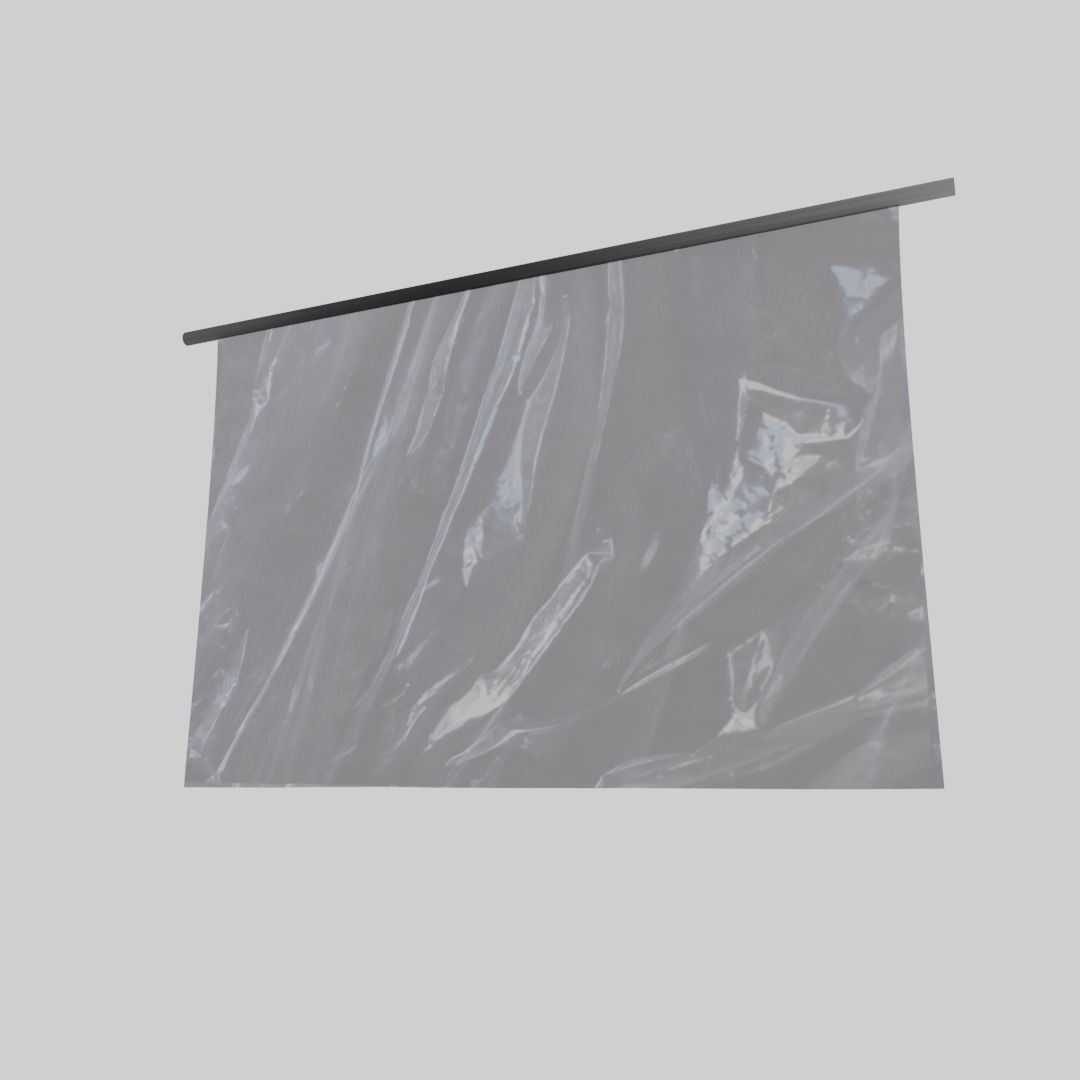 Plastic curtain Low-poly 3D model_11