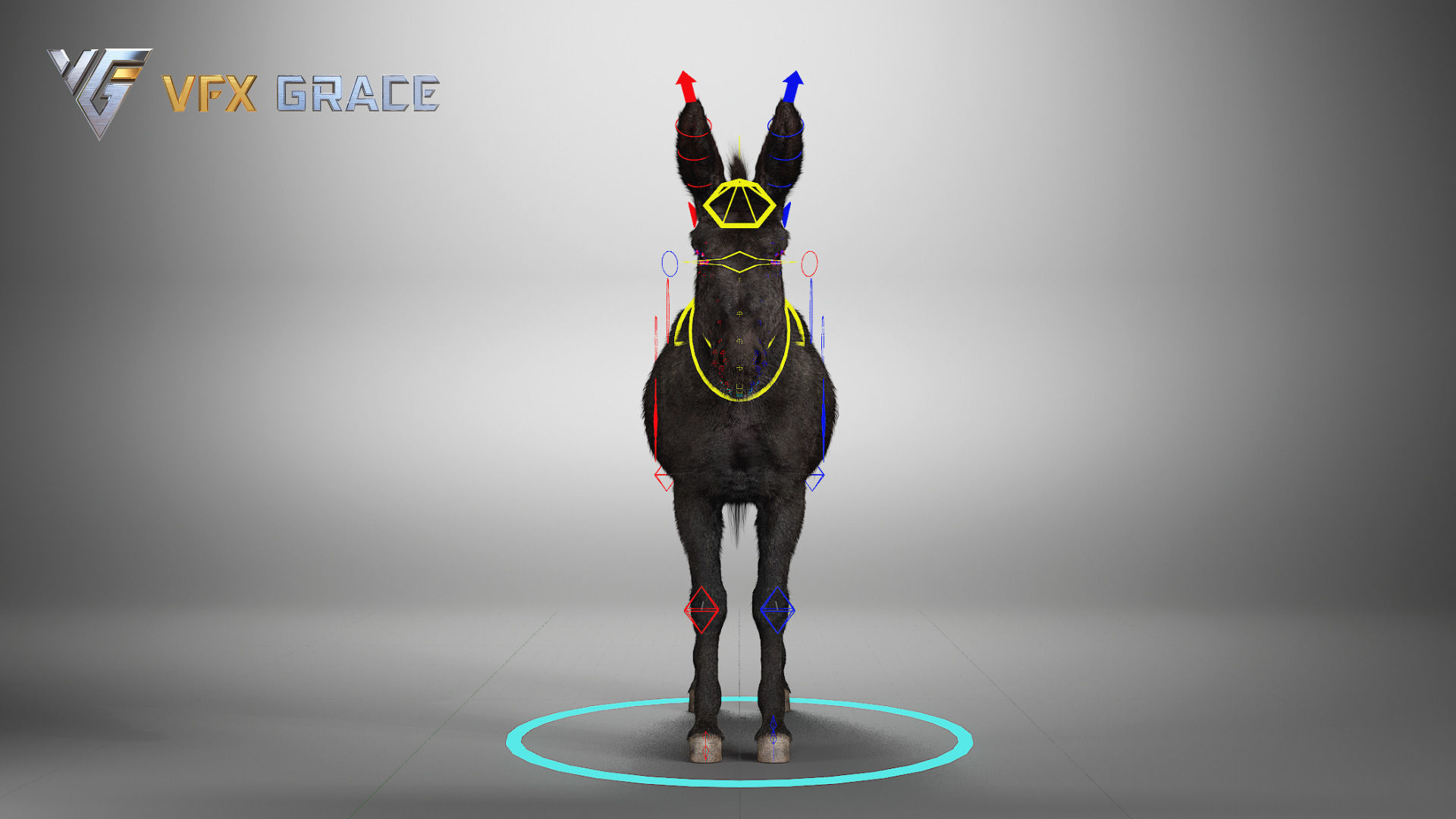 Donkey Winter UE Character Asset 3D model_17