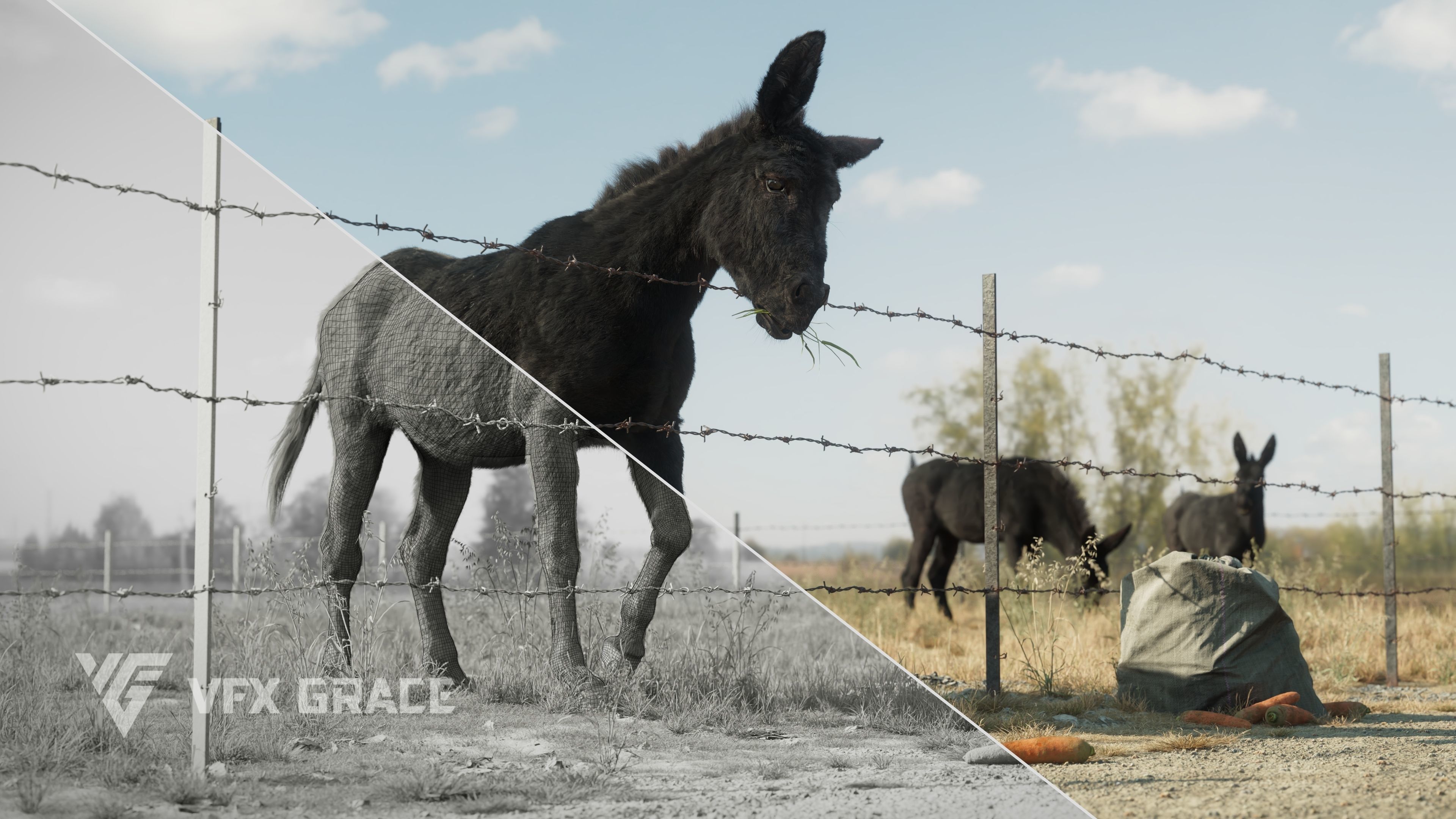 Donkey Winter UE Character Asset 3D model_8