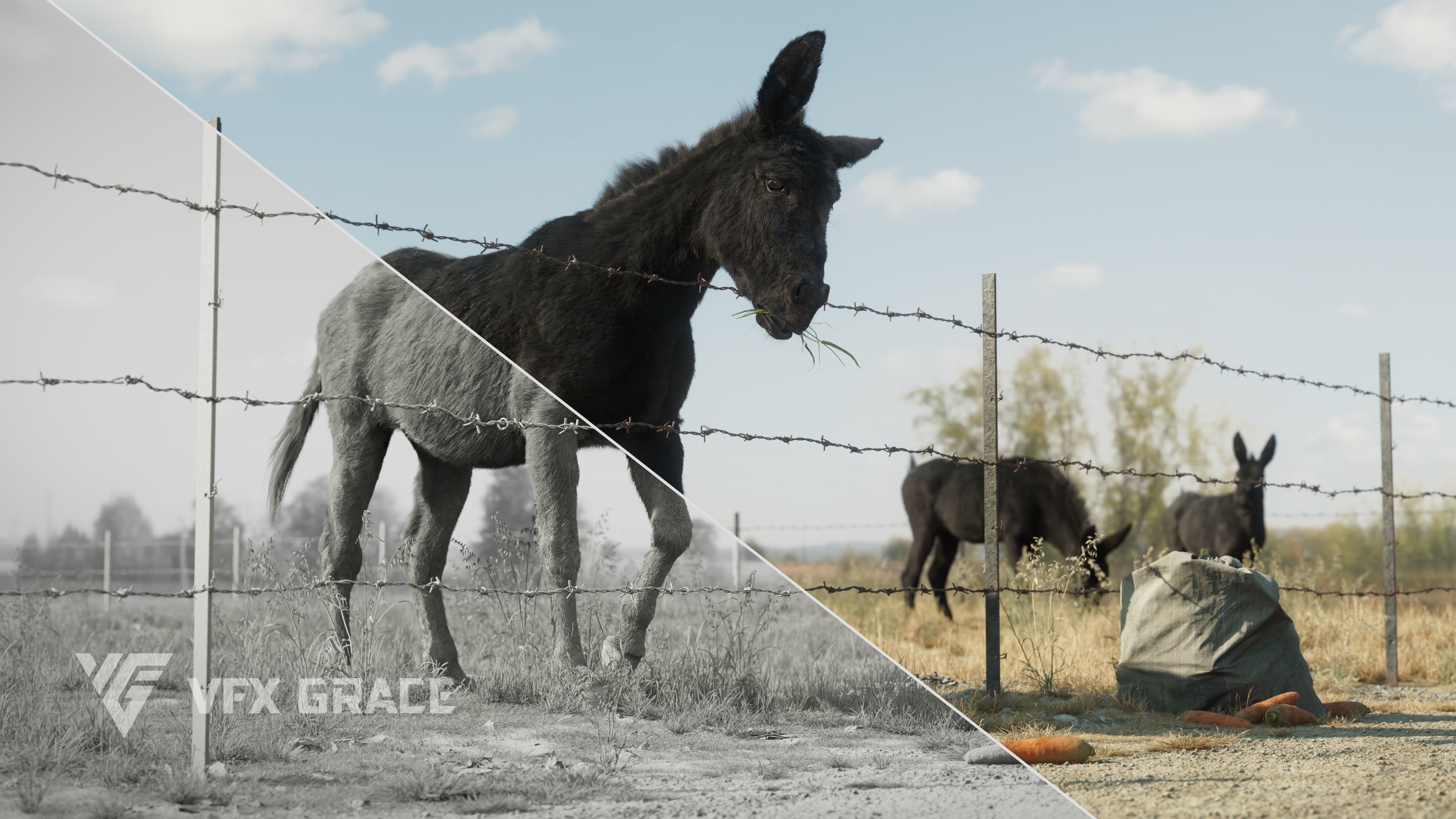 Donkey Winter UE Character Asset 3D model_7