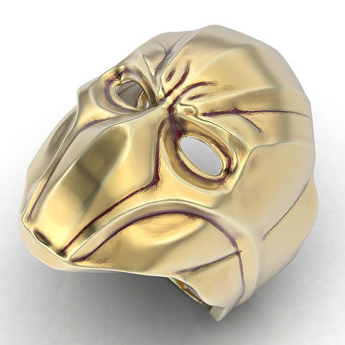 Helmet ring silver gold sterling printable jewelry 3D model 3D print model