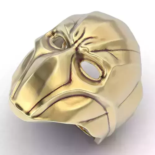 Helmet ring silver gold sterling printable jewelry 3D model