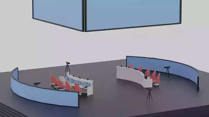 Cartoon Esport Arena Interior