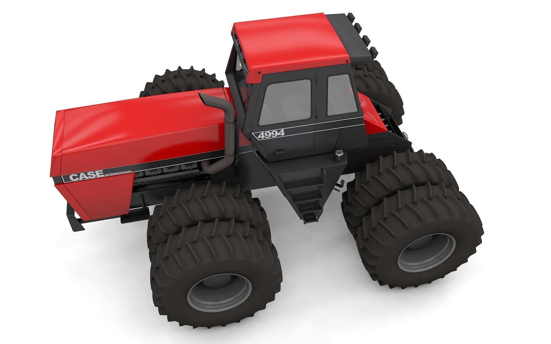 JI Case 4994 1984 Tractor Red Version 3D model CGTrader