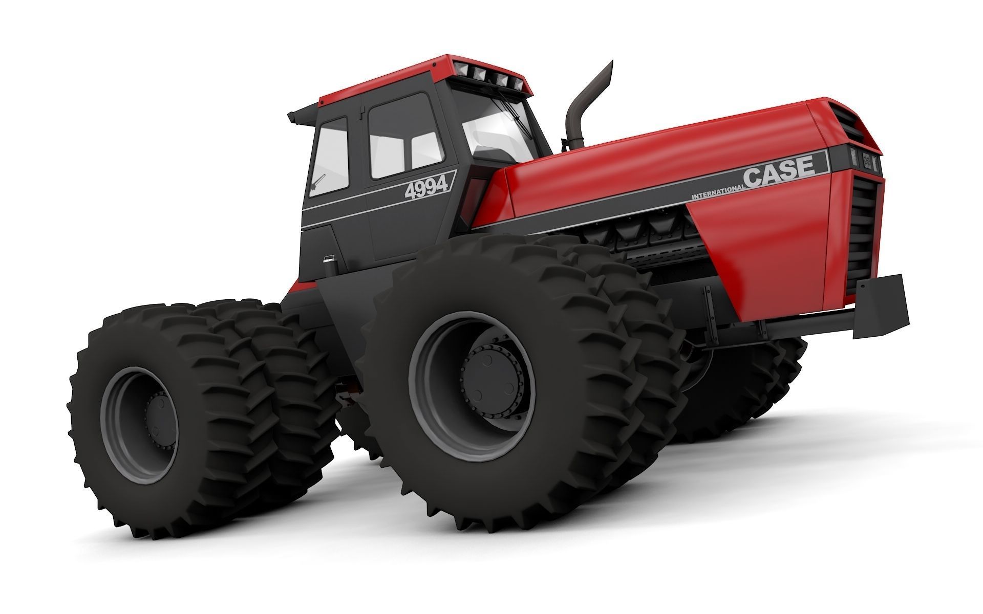 JI Case 4994 1984 Tractor Red Version 3D model CGTrader