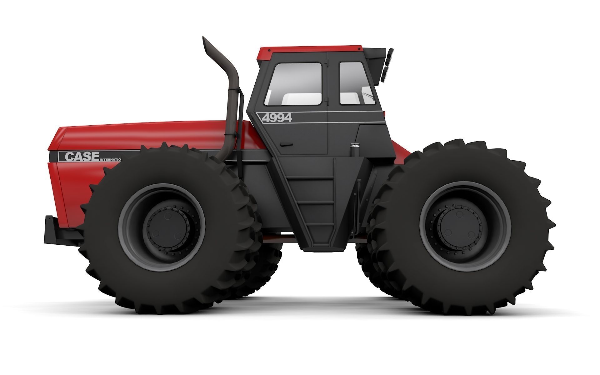 JI Case 4994 1984 Tractor Red Version 3D model CGTrader