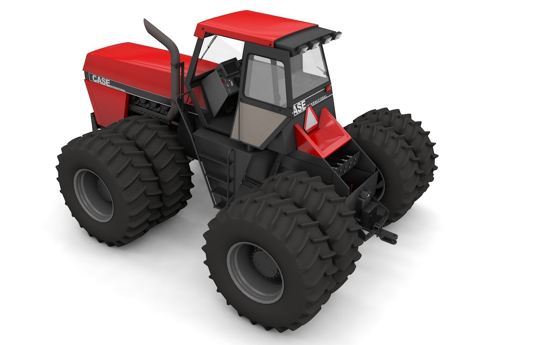 JI Case 4994 1984 Tractor Red Version 3D model CGTrader