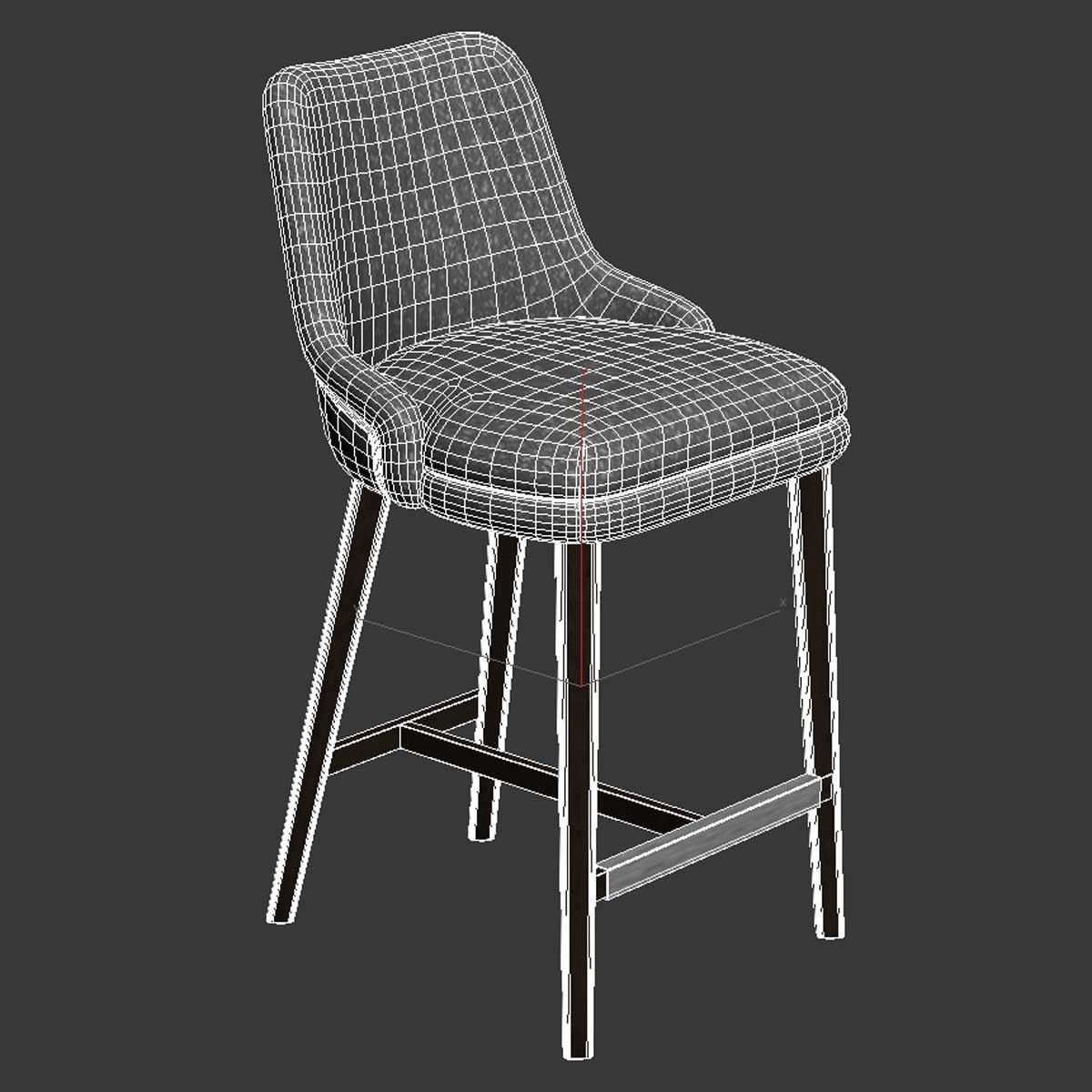 Carlyle Collective VICTORIA  BARSTOOL HAMILTON CONTE 3D model_7