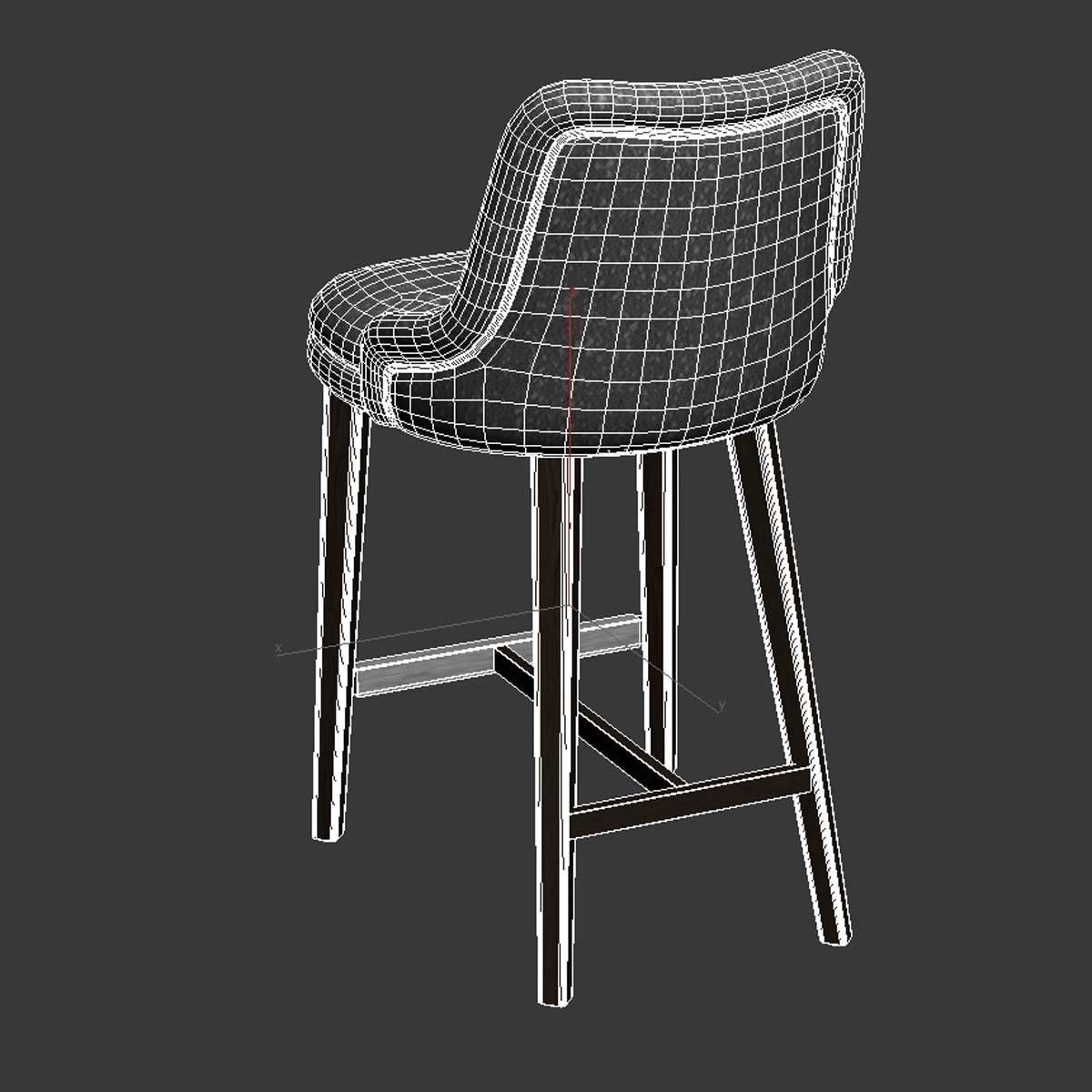 Carlyle Collective VICTORIA  BARSTOOL HAMILTON CONTE 3D model_6