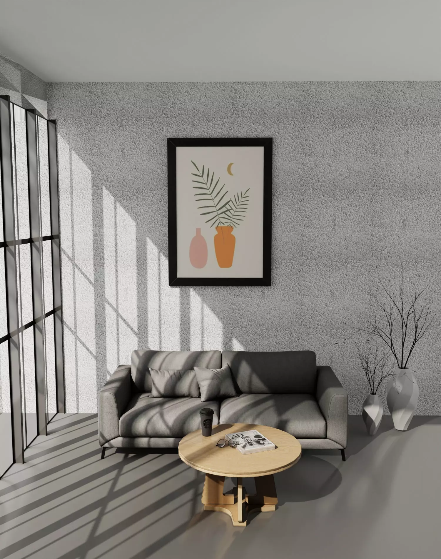 Scenic Boho Art Photoframe Free low-poly 3D model_0