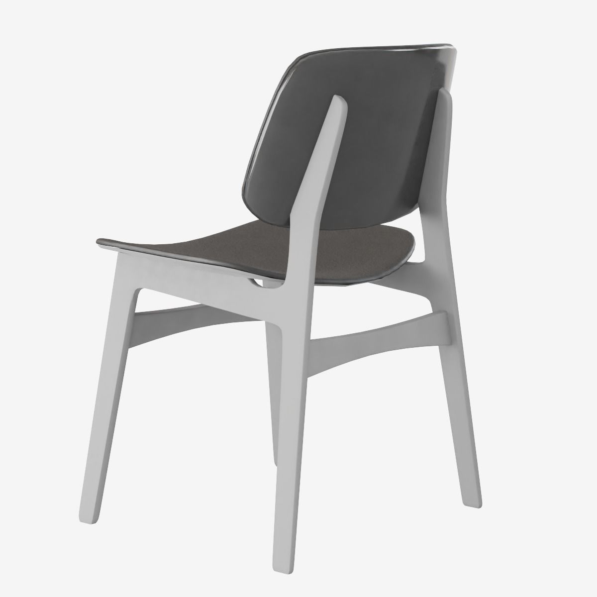 Study Chair Low-poly 3D model_13