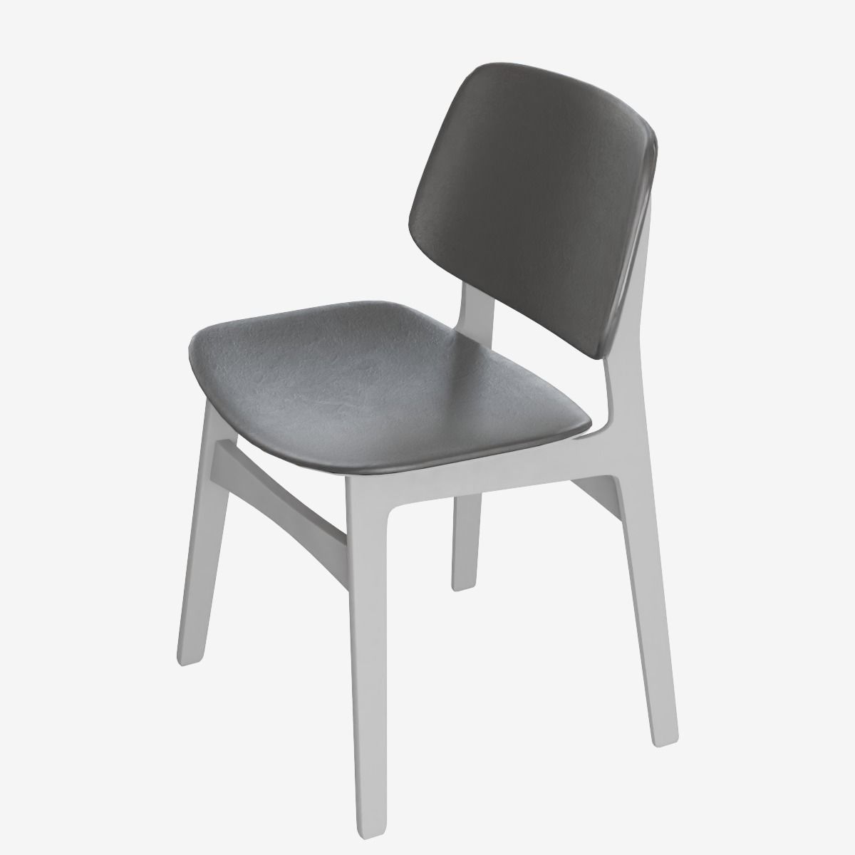 Study Chair Low-poly 3D model_15