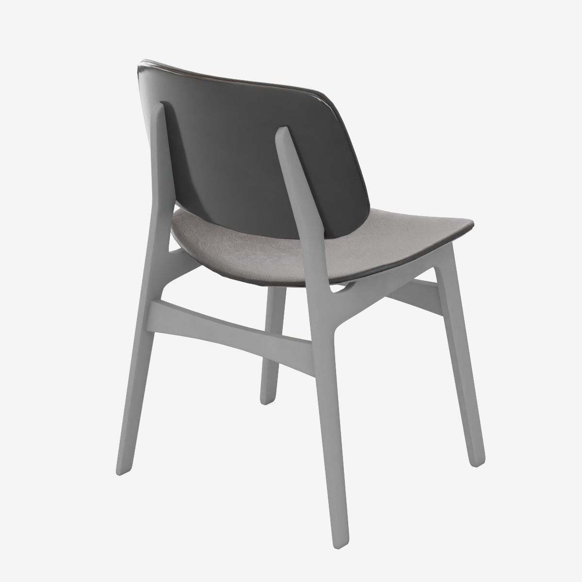Study Chair Low-poly 3D model_16