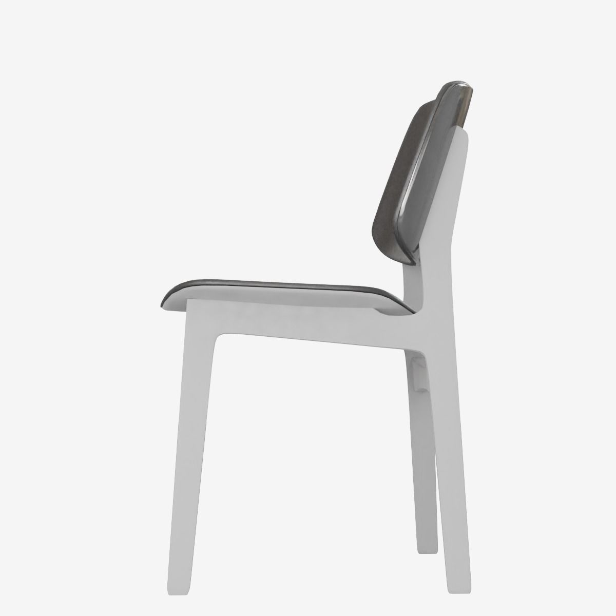 Study Chair Low-poly 3D model_11