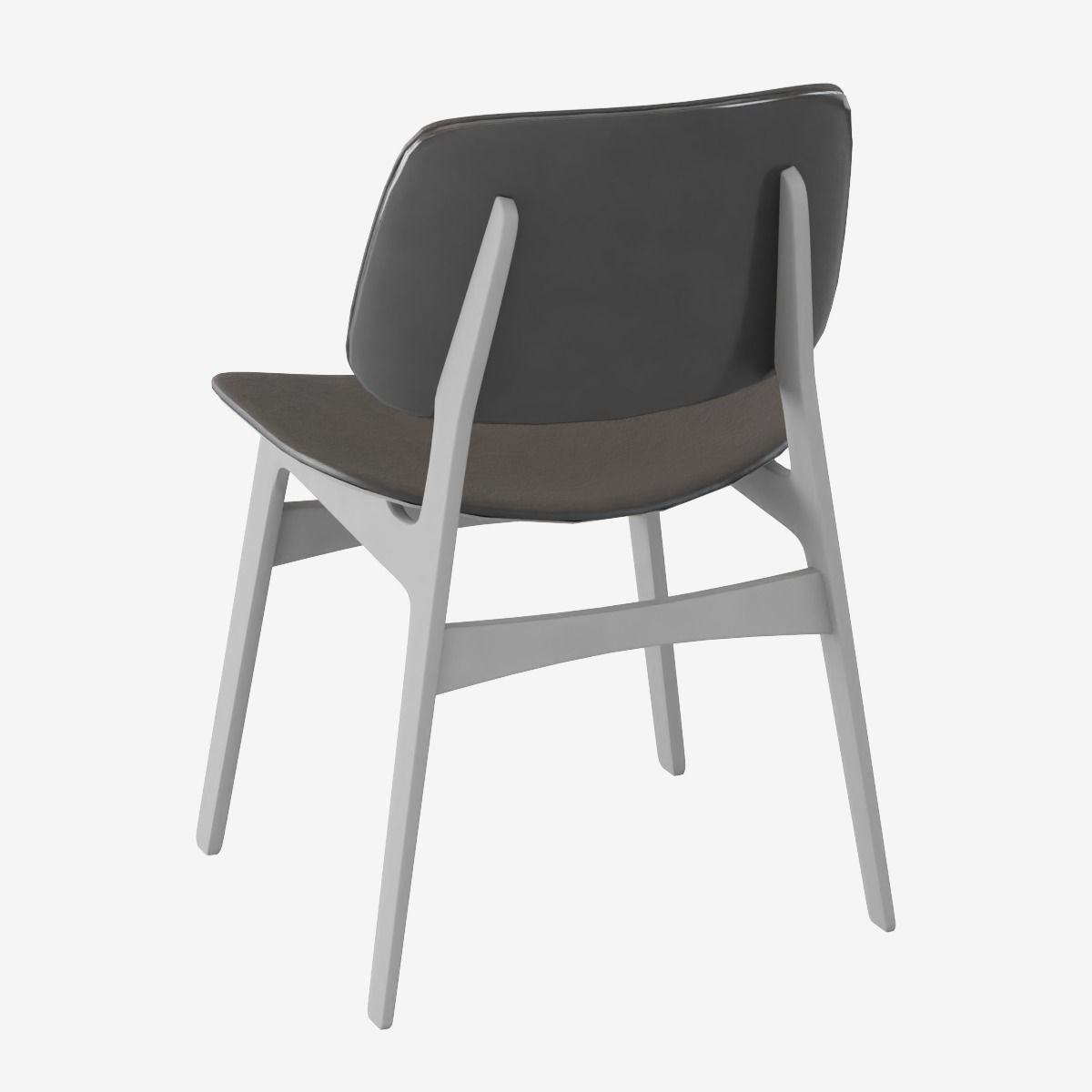 Study Chair Low-poly 3D model_17