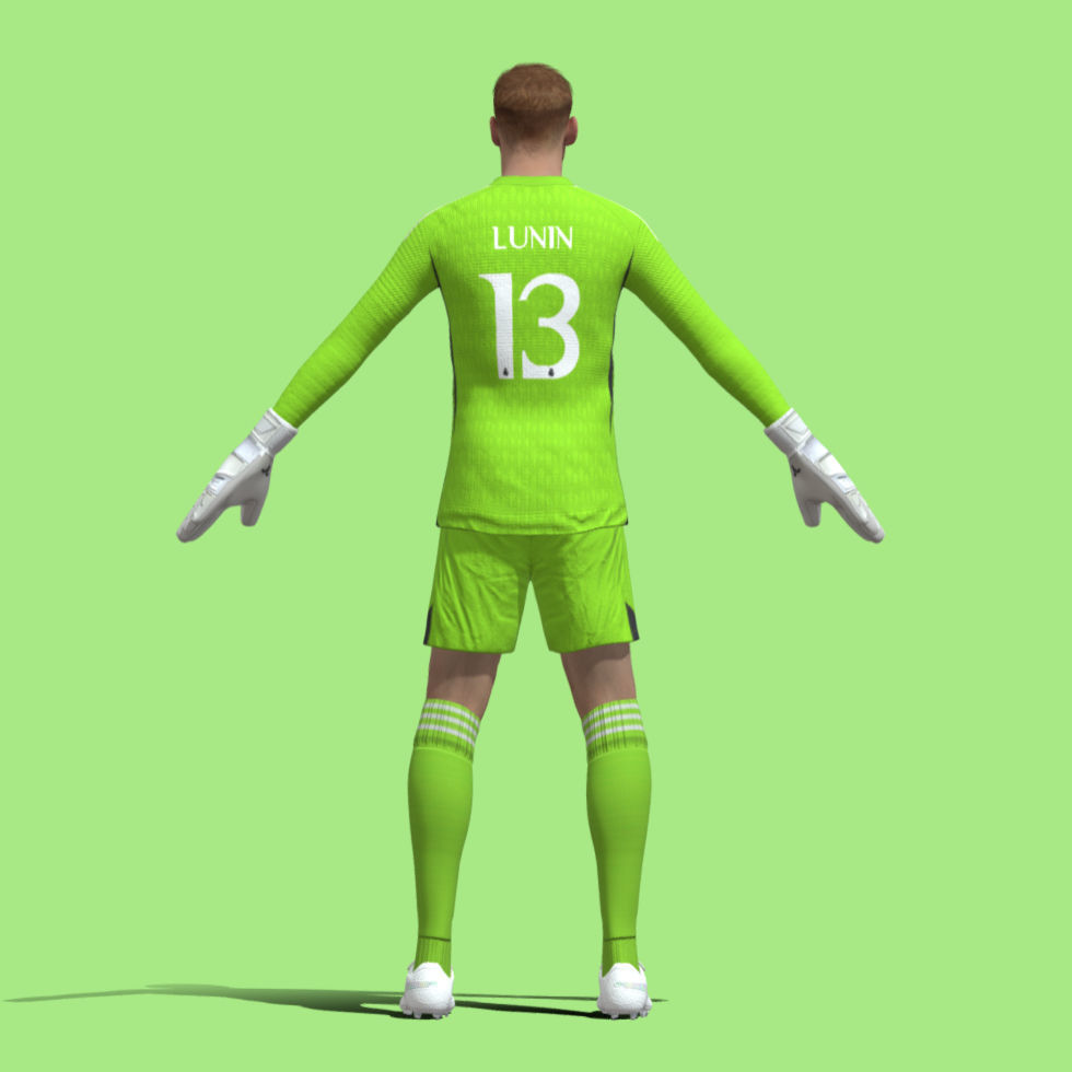 T-Pose Andriy Lunin Real Madrid 23-24 3D model_2