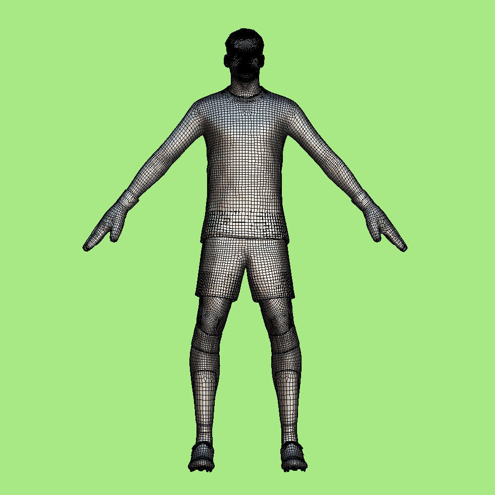 T-Pose Andriy Lunin Real Madrid 23-24 3D model_4
