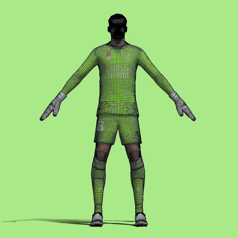 T-Pose Andriy Lunin Real Madrid 23-24 3D model_5