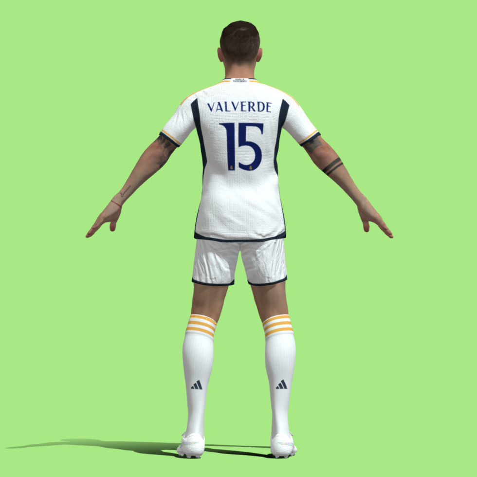 T-Pose Valverde Real Madrid 23-24 3D model_2