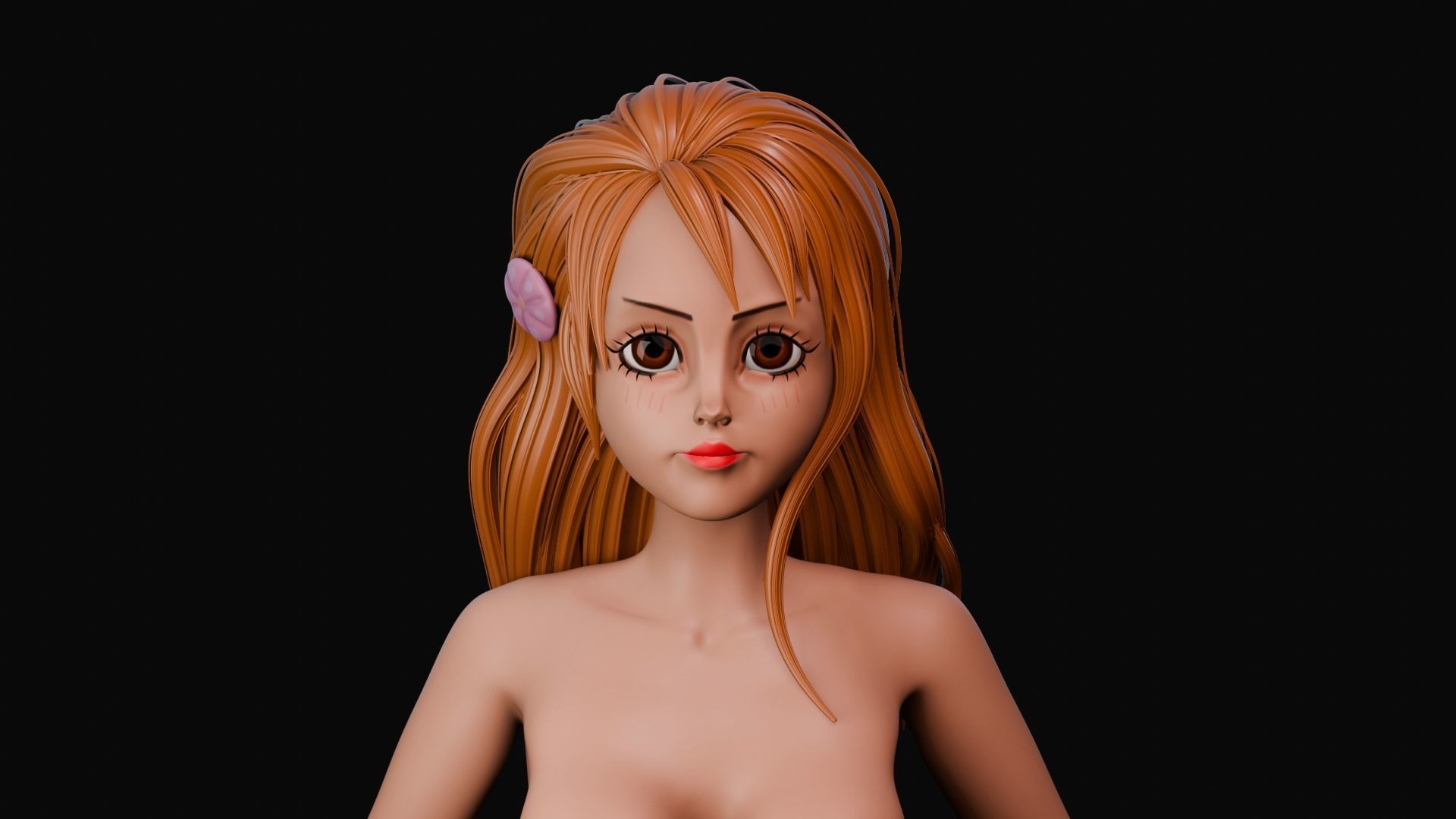 Stylized female character  3D model_1