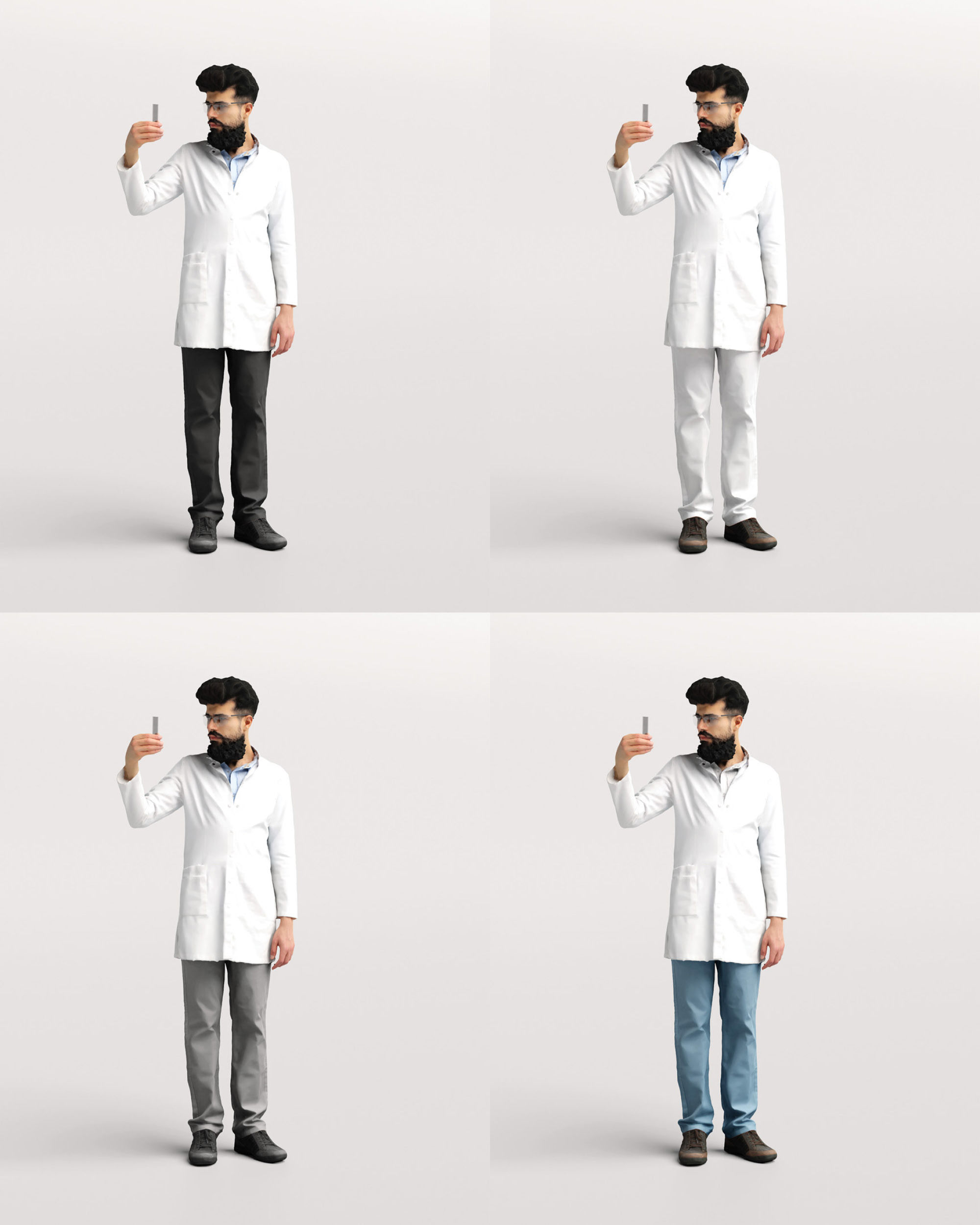Humano - Collection 2205 - LAB MEDICAL Scientist -6 x 3D models  3D model_29