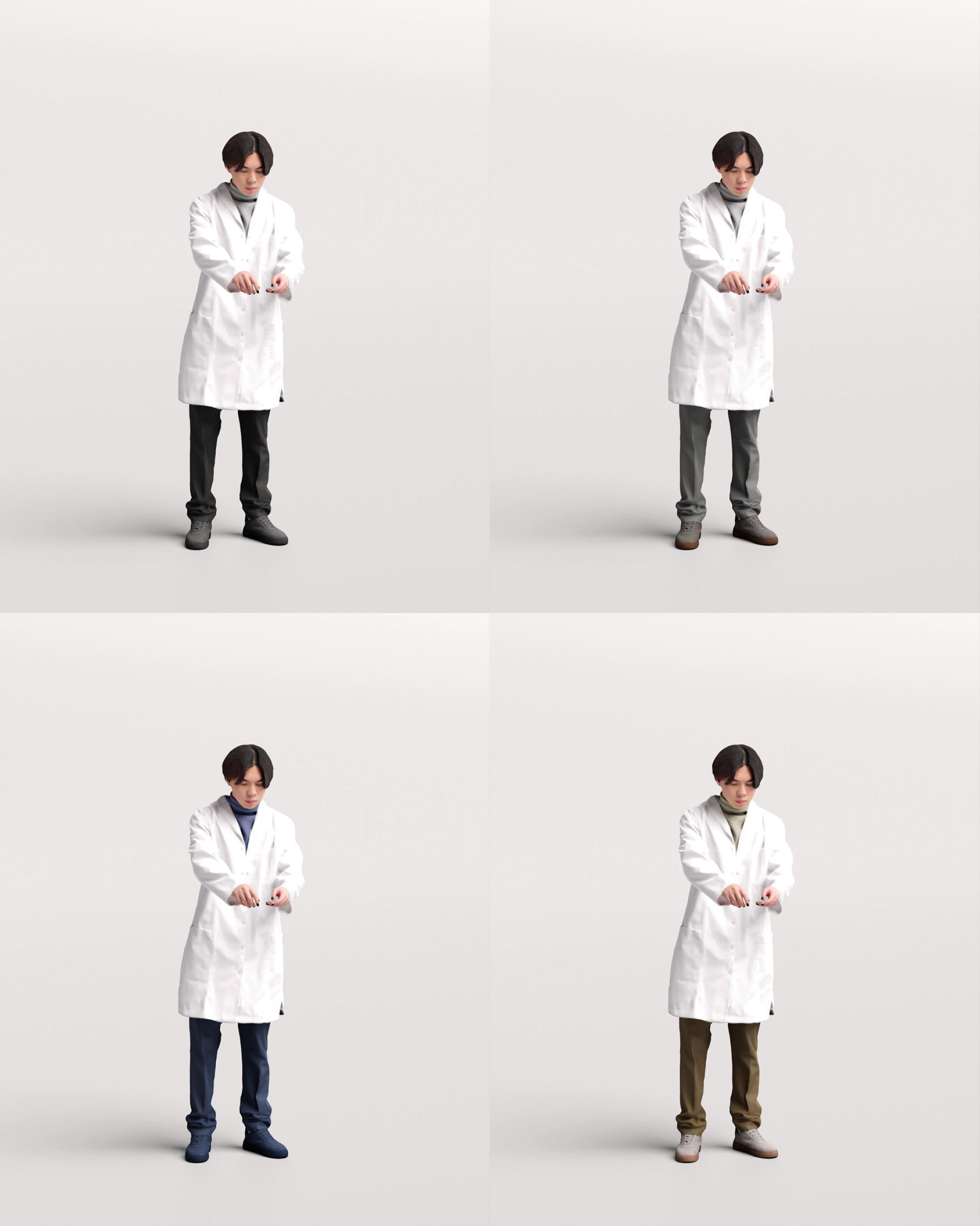 Humano - Collection 2205 - LAB MEDICAL Scientist -6 x 3D models  3D model_12
