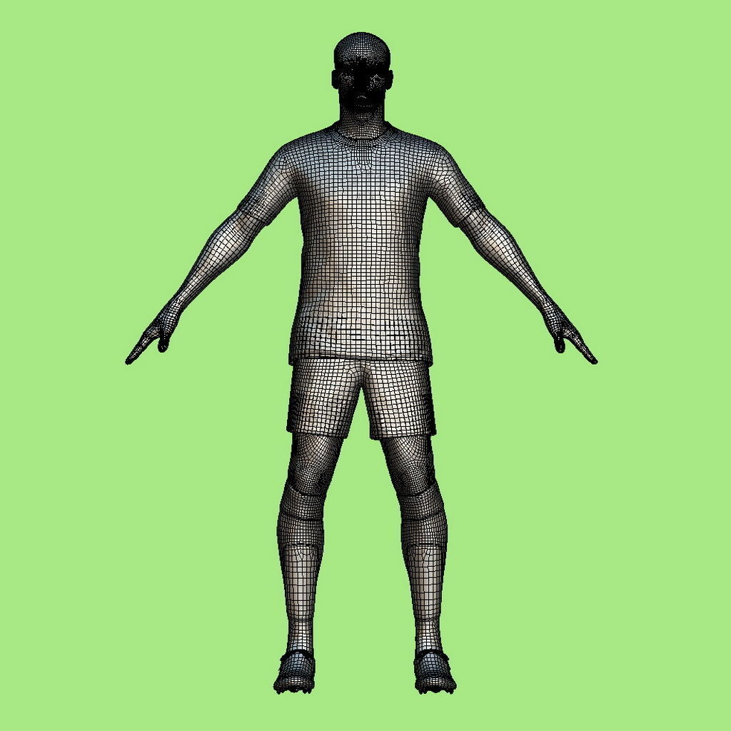 T-Pose Ferland Mendy Real Madrid 23-24 3D model_4