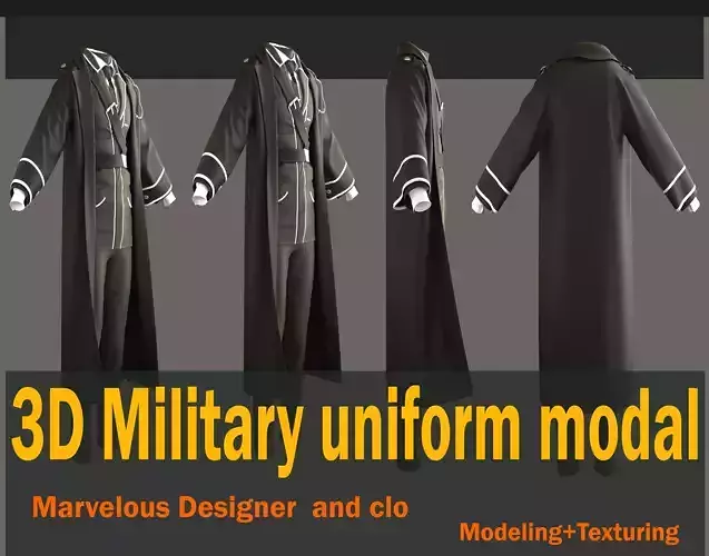 military uniform modal 3D model