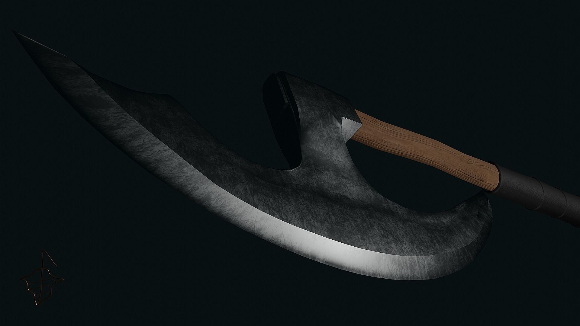 Pagan Battle axe Low-poly 3D model_6