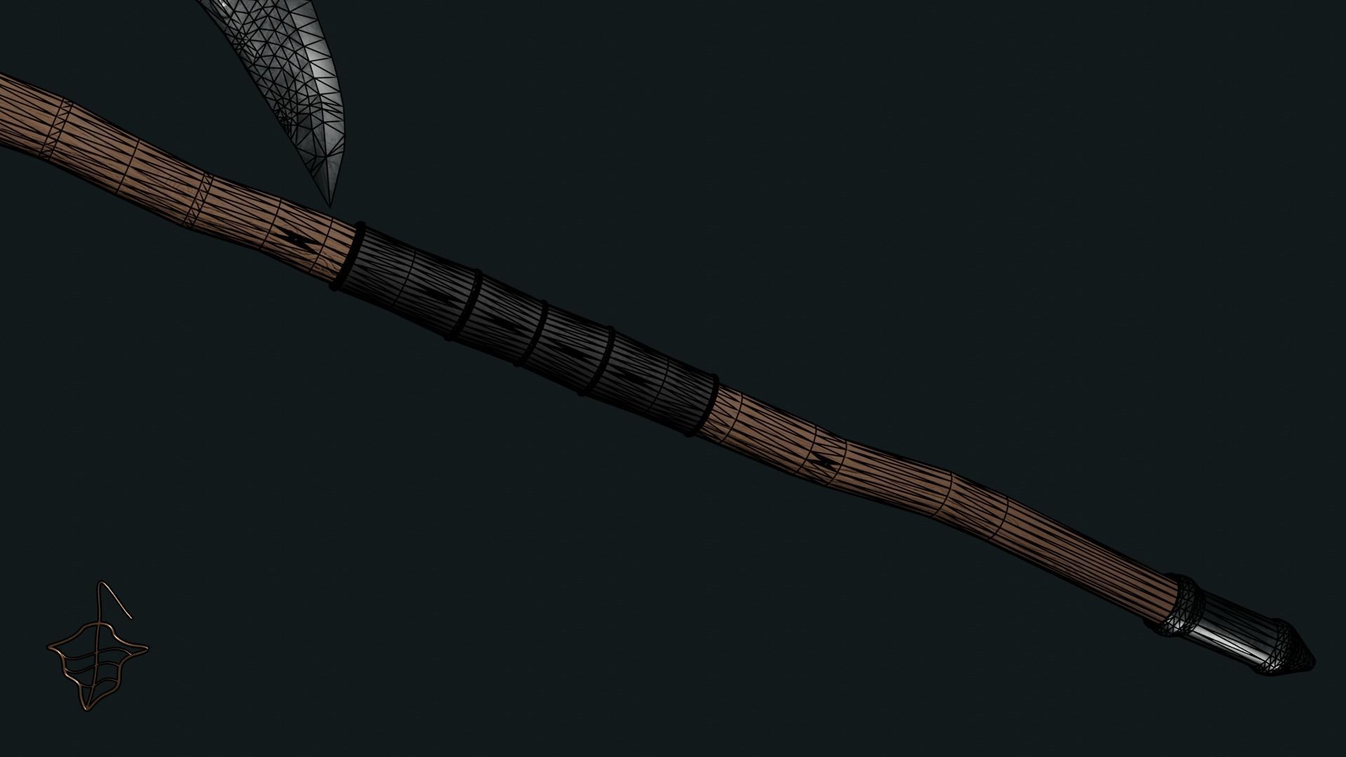 Pagan Battle axe Low-poly 3D model_12