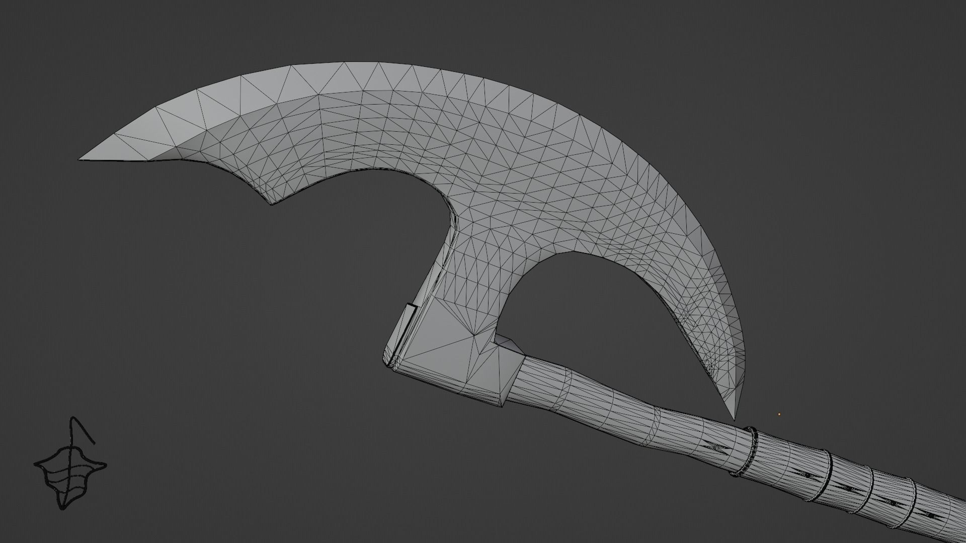 Pagan Battle axe Low-poly 3D model_11