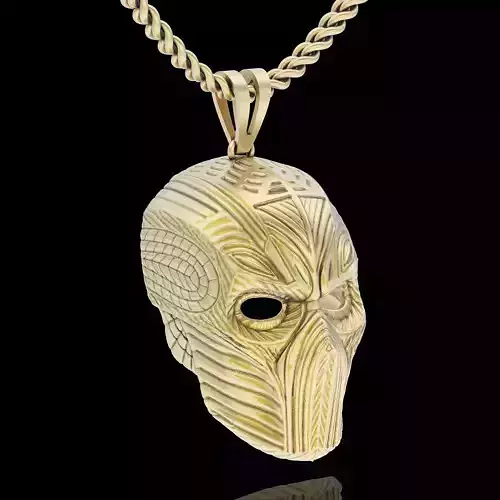 Helmet pendznt silver gold sterling printable jewelry 3D model 3D print model