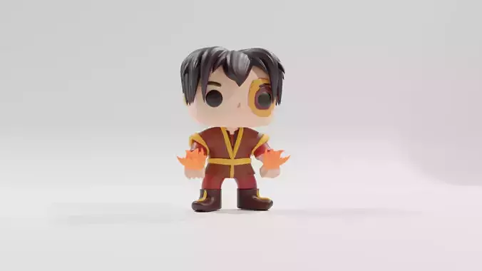 Avatar The Last Airbender Zuko  funko pop 3D print model