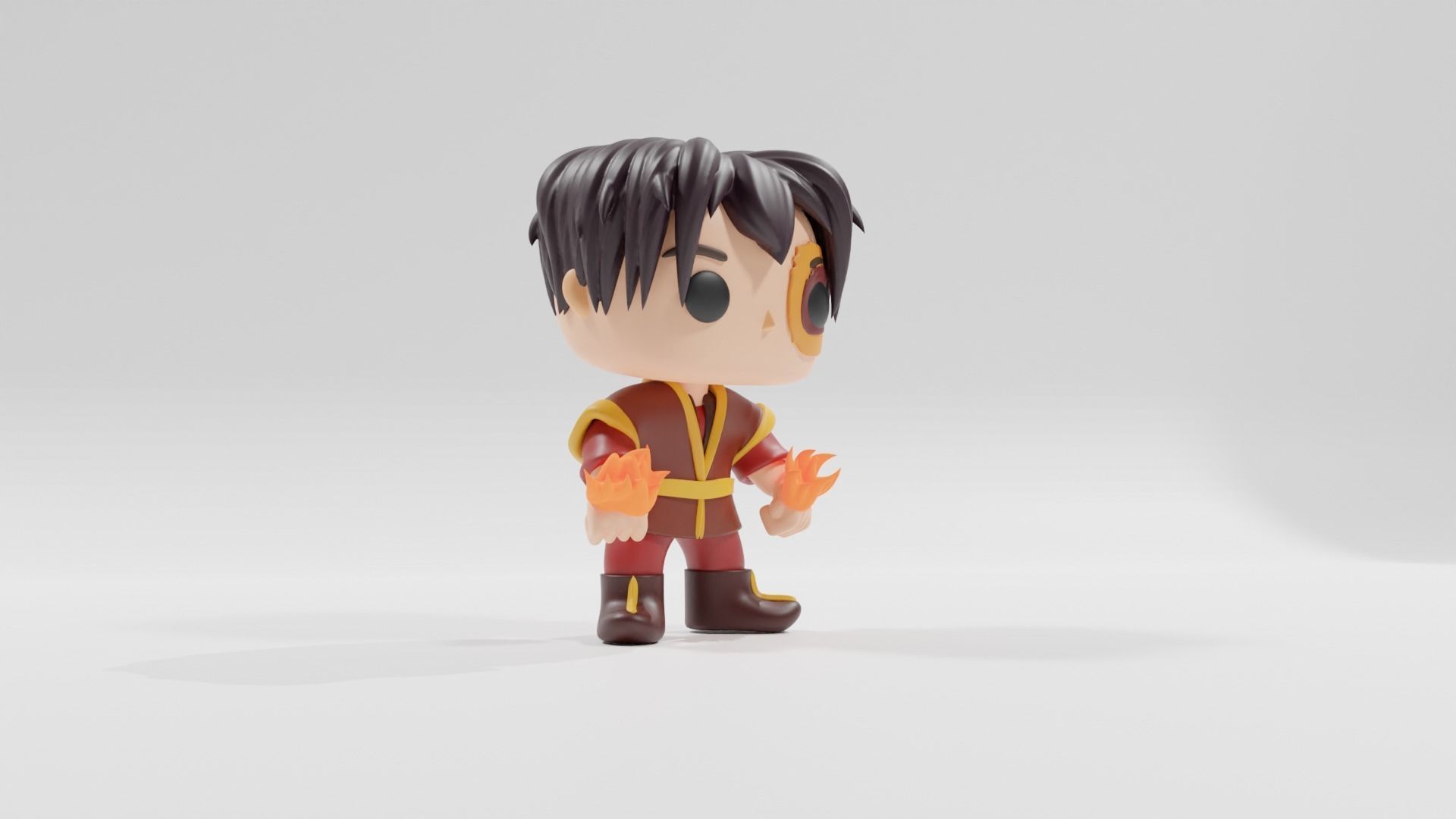 Avatar The Last Airbender Zuko  funko pop 3D print model_7