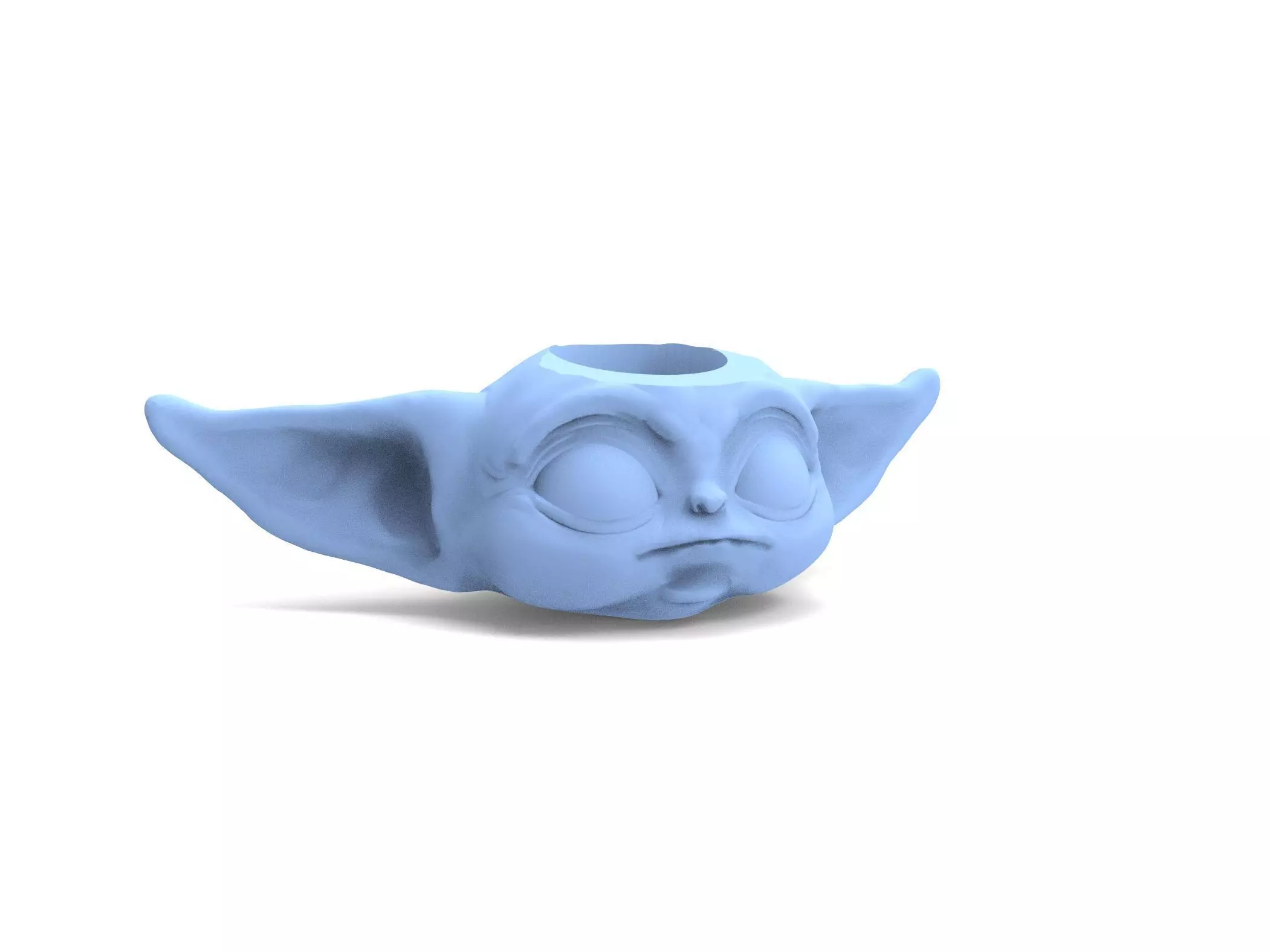 BABY YODA MATTE FOR 3D PRINTING 3D model_0