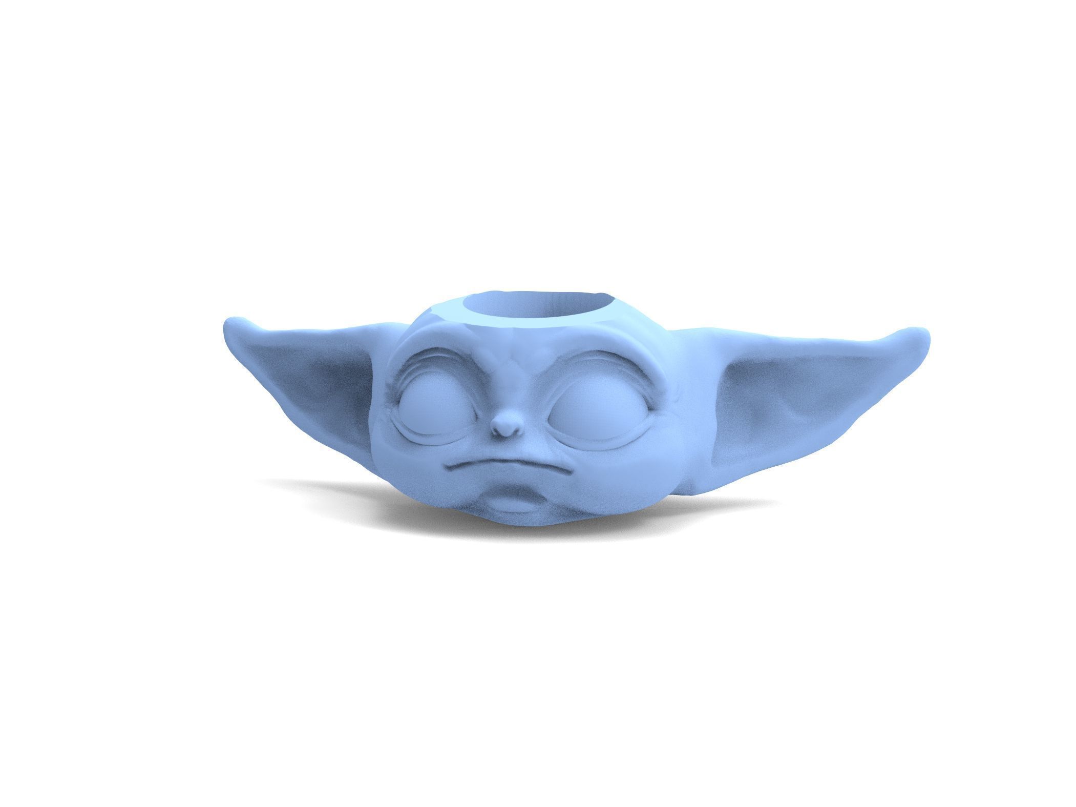 BABY YODA MATTE FOR 3D PRINTING 3D model_1
