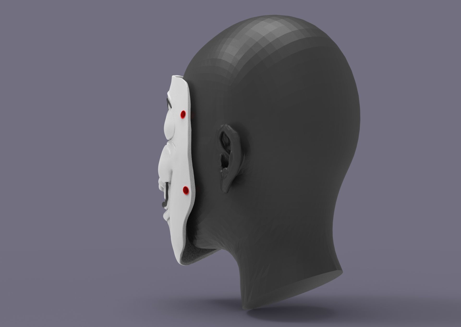 Guy Fawkes Mask 3D print model_19