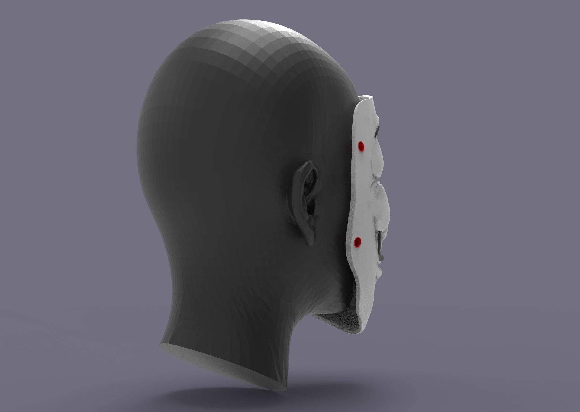 Guy Fawkes Mask 3D print model_20