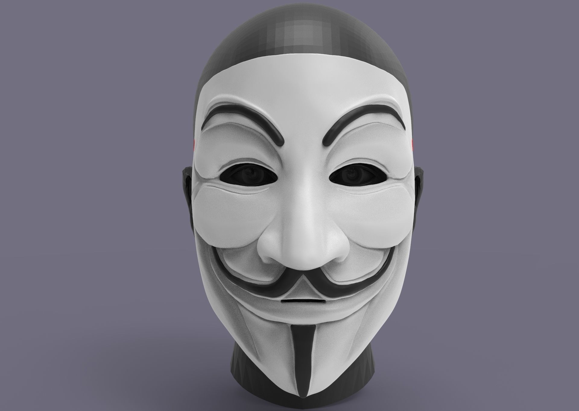 Guy Fawkes Mask 3D print model_1