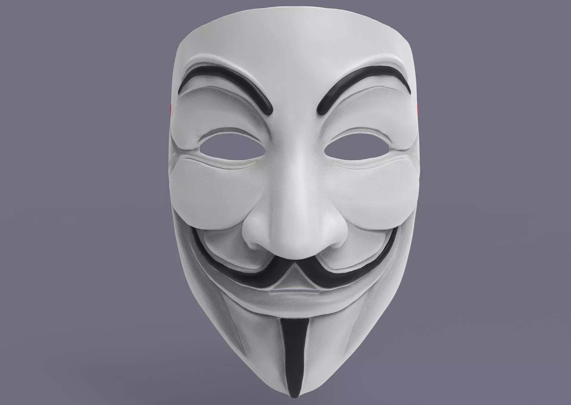 Guy Fawkes Mask 3D print model_0