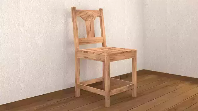 Wooden Chair 3D Model