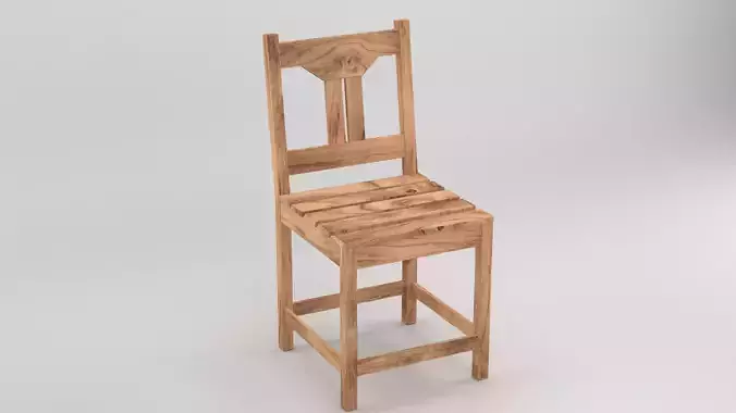 Wooden Chair 3D Model