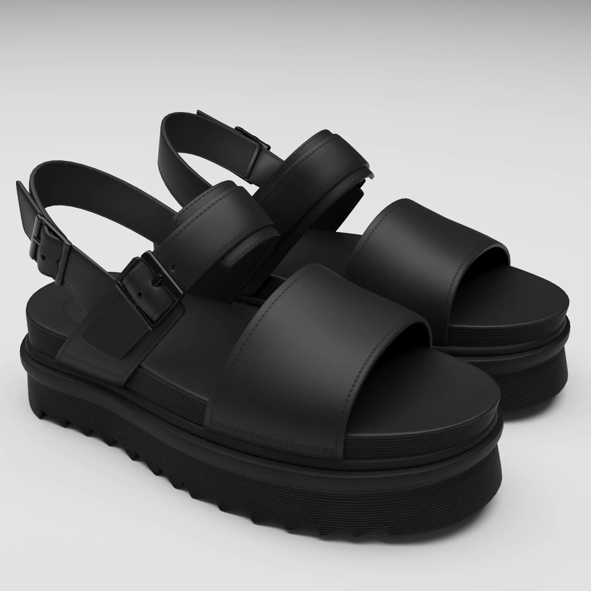 Sandals Dr Martens Low-poly 3D model