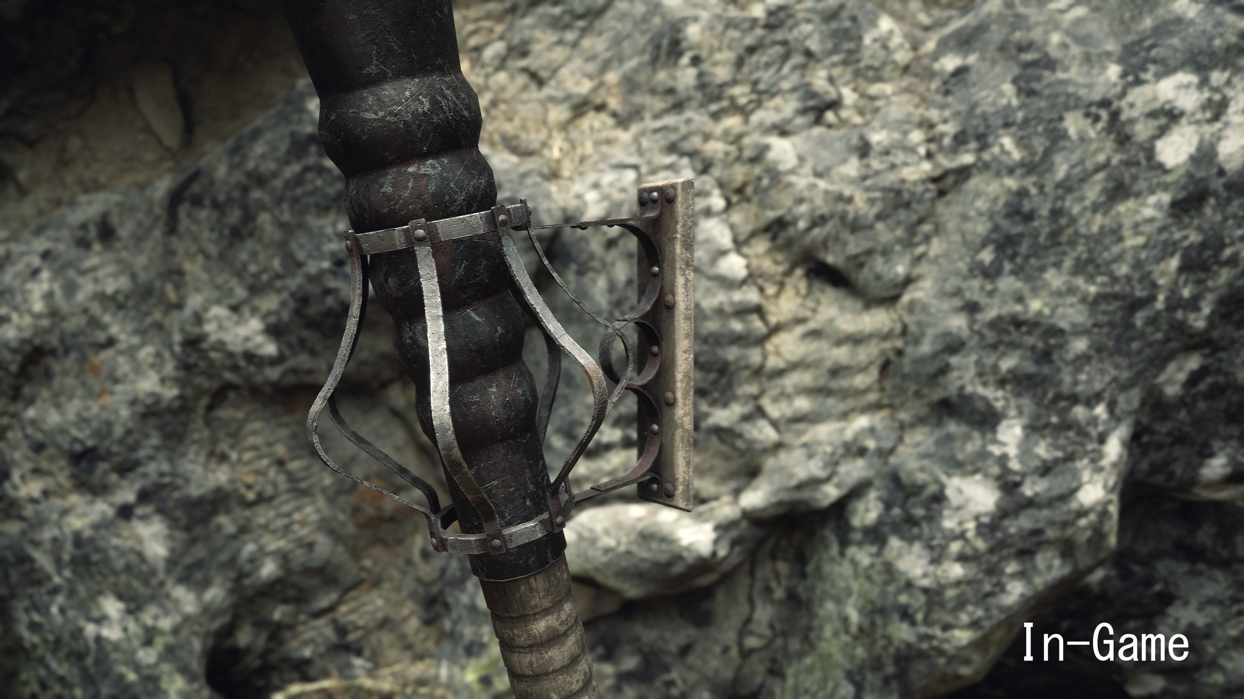 Wall Torch Low-poly 3D model_10