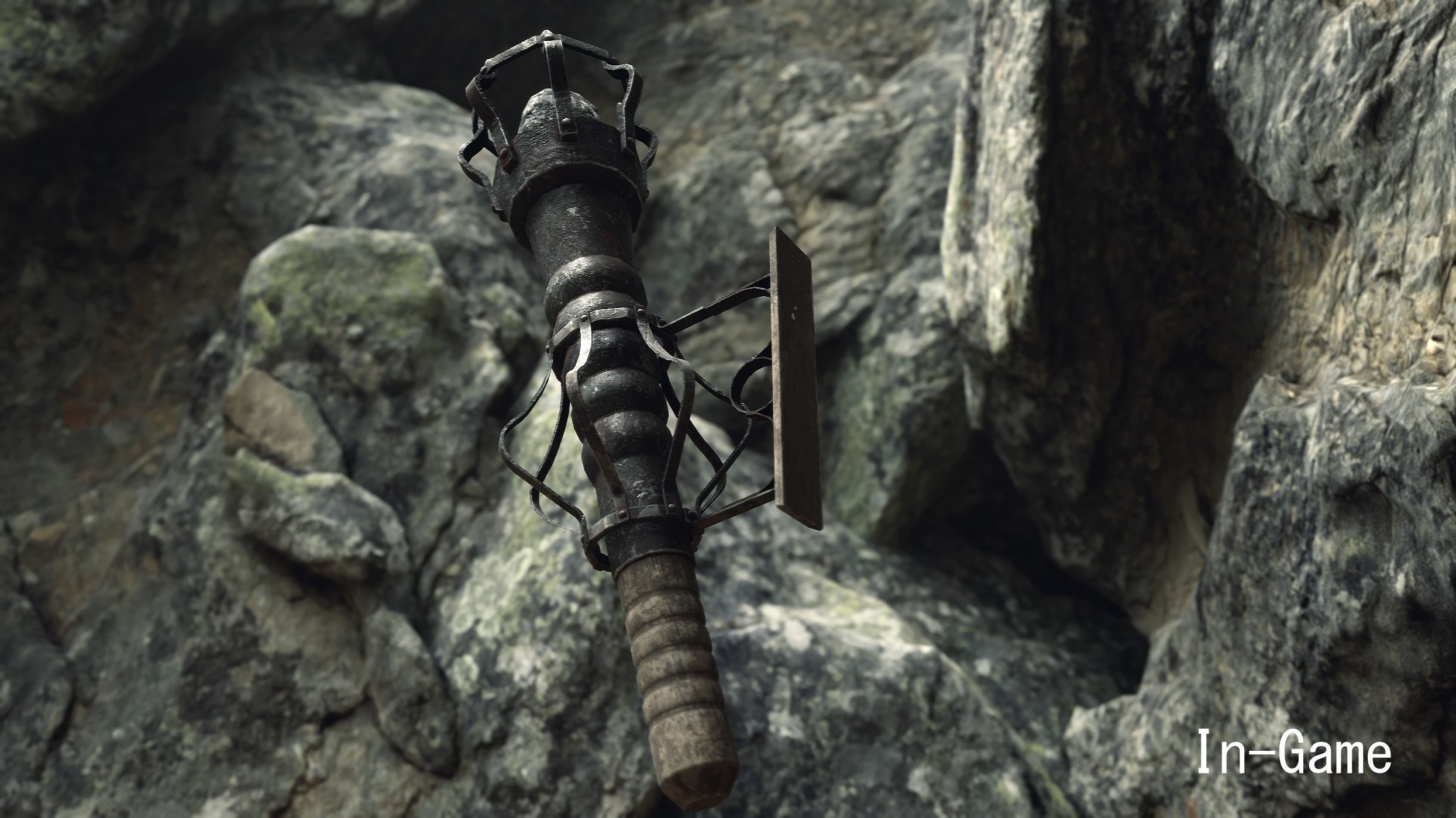 Wall Torch Low-poly 3D model_12