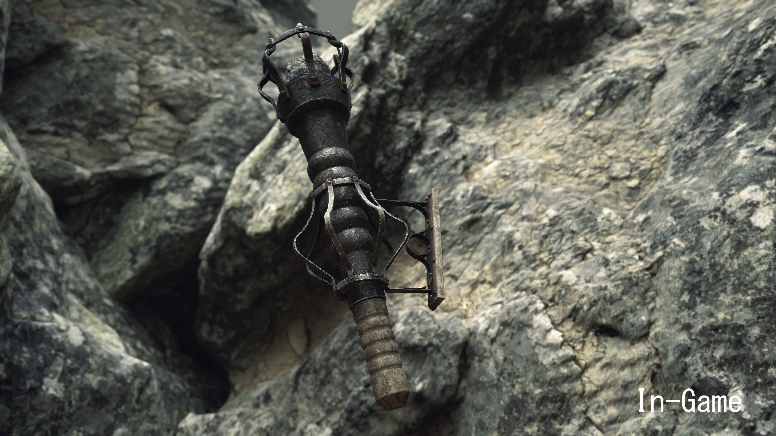 Wall Torch Low-poly 3D model_11