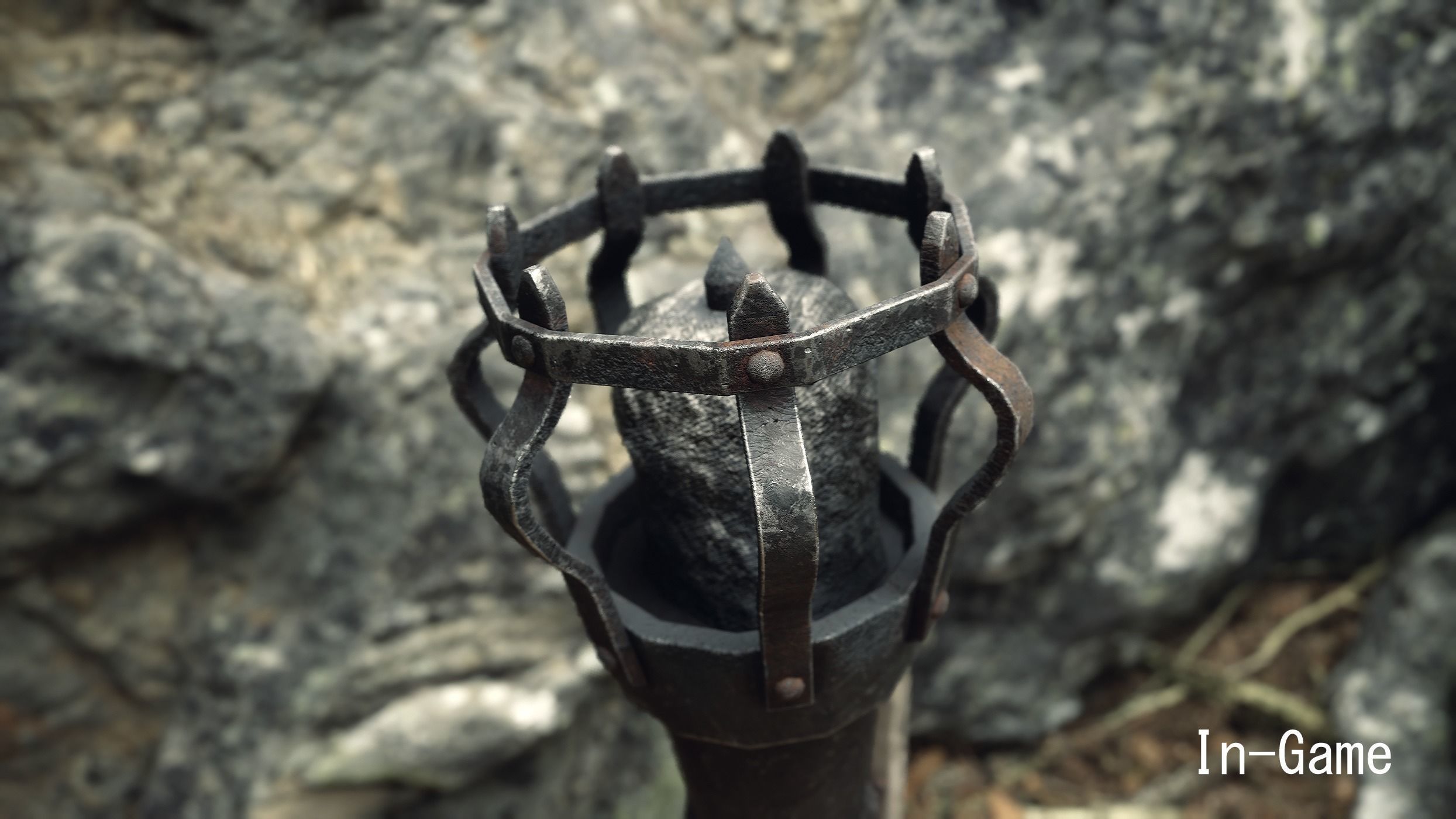 Wall Torch Low-poly 3D model_13