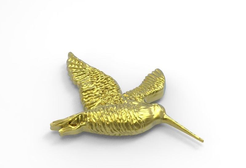 Woodcock 3d model relief  3D print model_5